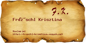 Fröschl Krisztina névjegykártya