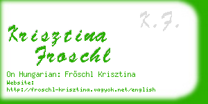 krisztina froschl business card
